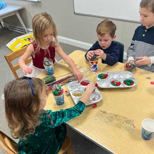 children during Sunday School