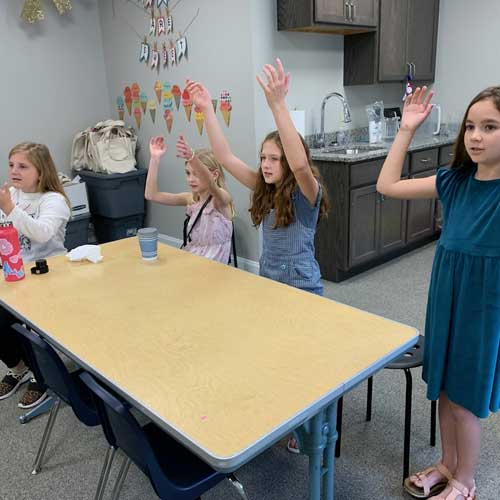 children during Children's Church